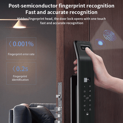 Anjielo Face Recognition 3D Digital Smart Lock Fingerprint Password Electronic Door Lock RFID NFC Card Multiple Door Opening Methods Suitable for Home Apartments