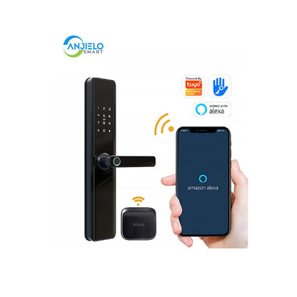 Anjielo fingerprint smart door lock visual monitoring with camera to protect home security support TUYA APP remote mobile phone assistance