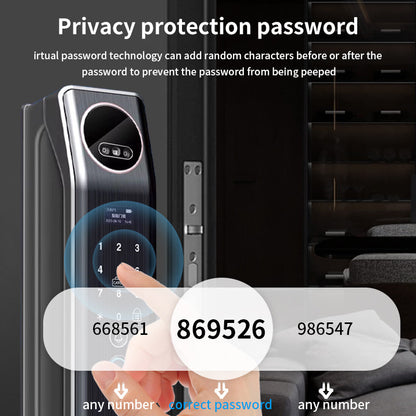 Anjielo with video intercom fingerprint 3D face recognition digital graffiti Wifi lock multi-function graffiti smart door lock