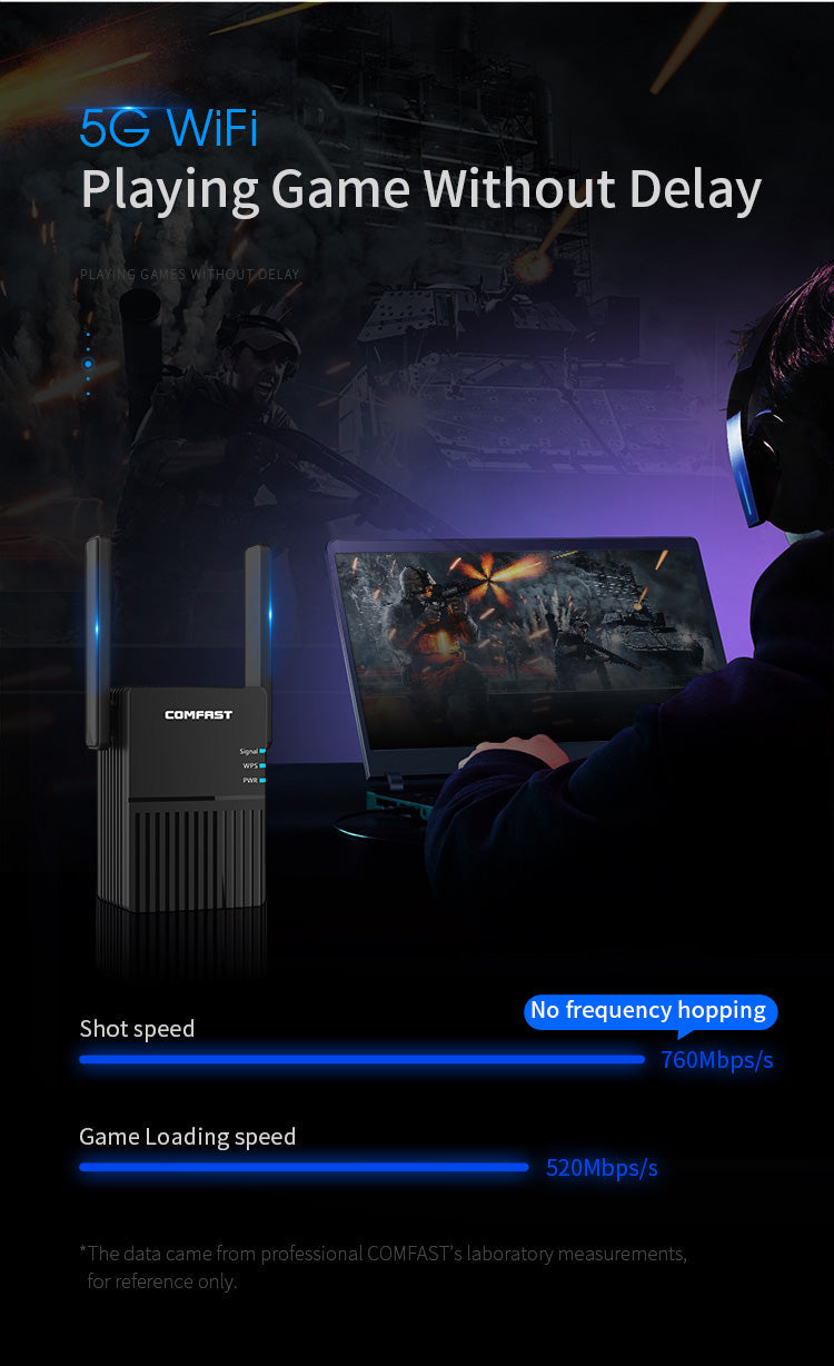 Anjielo Smart WiFi Repeater Signal Extender Wifi Booster with Long Range Coverage