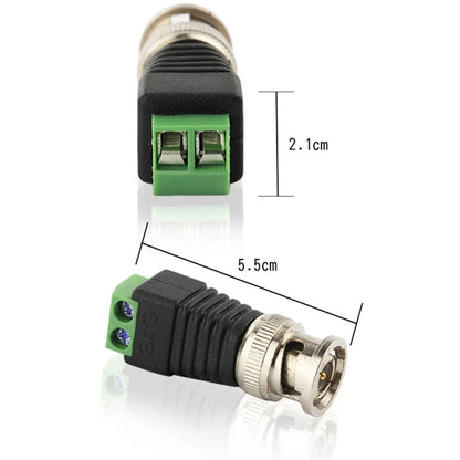 Anjielo Camera CCTV Connectors BNC UTP Coax CAT5 Video Balun Connector Adapter for CCTV Surveillance Camera CCTV System
