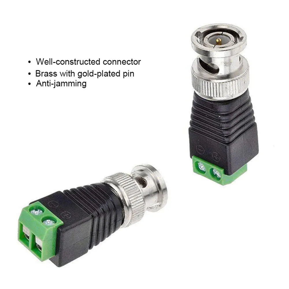 Anjielo Camera CCTV Connectors BNC UTP Coax CAT5 Video Balun Connector Adapter for CCTV Surveillance Camera CCTV System