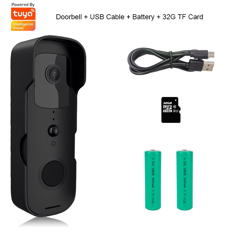 Anjielo Tuya Smart Wireless Video Doorbell Digital Visual Intercom WIFI Door Bell Waterproof Electronic Doorman Home Security Camera