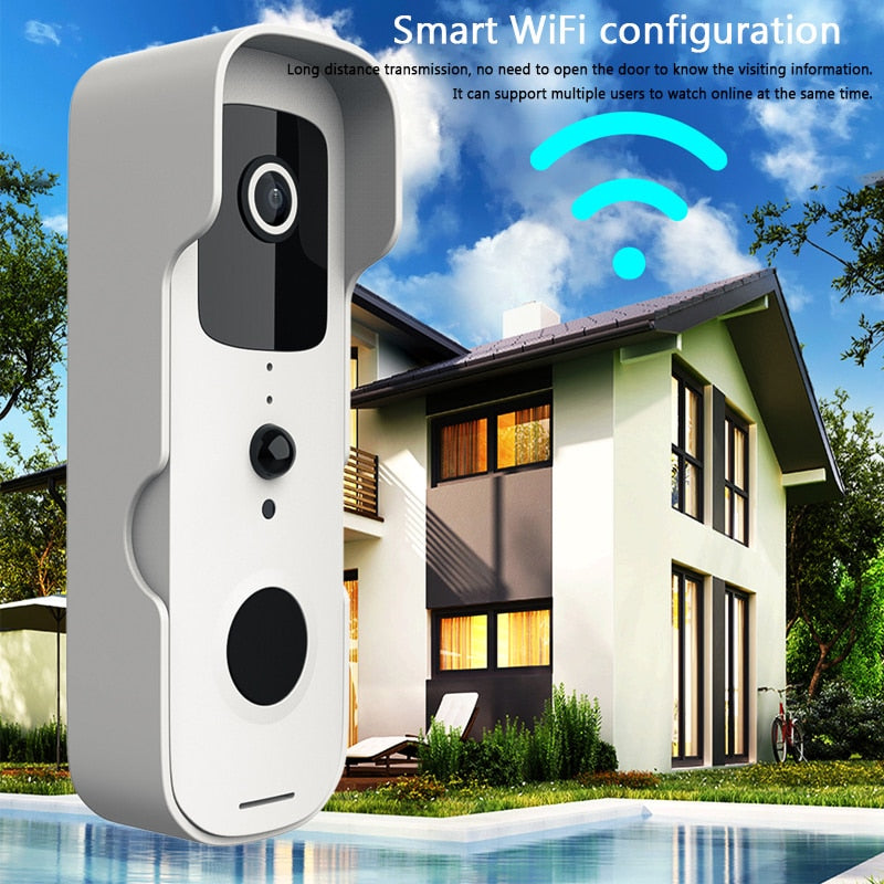 Anjielo Tuya Smart Wireless Video Doorbell Digital Visual Intercom WIFI Door Bell Waterproof Electronic Doorman Home Security Camera