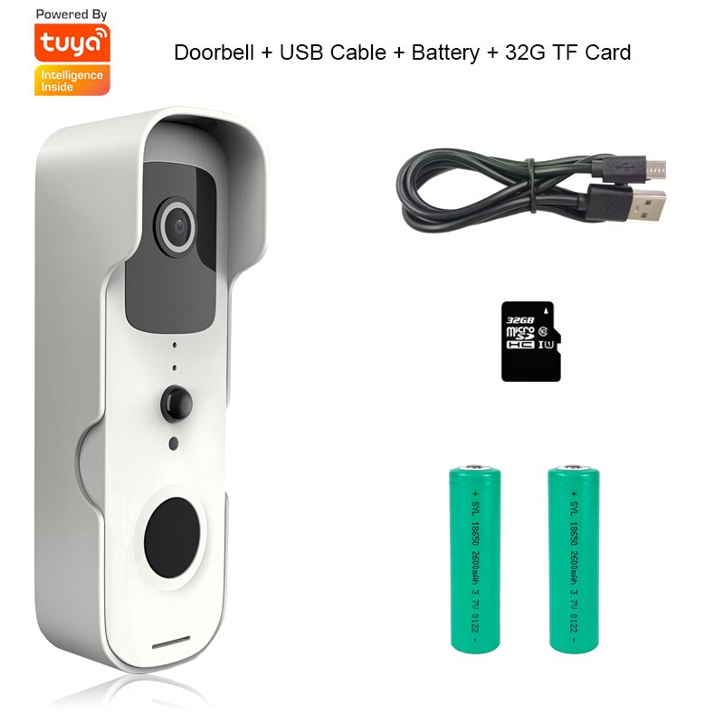 Anjielo Tuya Smart Wireless Video Doorbell Digital Visual Intercom WIFI Door Bell Waterproof Electronic Doorman Home Security Camera