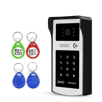 Anjielo home wired doorbell RFID video camera supports card password unlocking and can be connected to video intercom