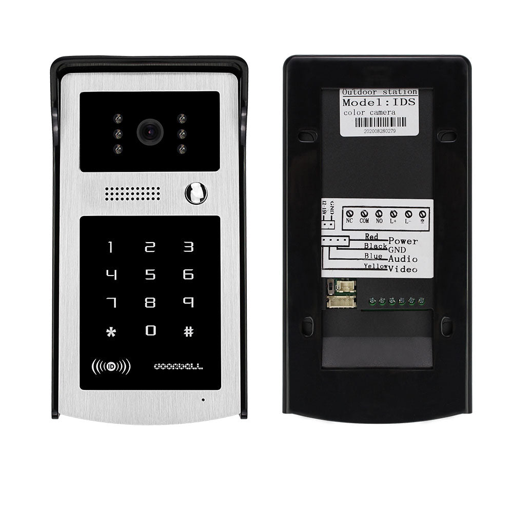 Anjielo home wired doorbell RFID video camera supports card password unlocking and can be connected to video intercom