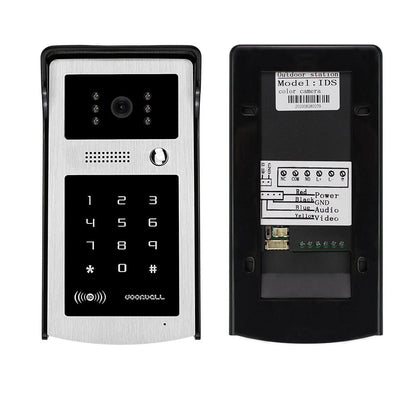 Anjielo home wired doorbell RFID video camera supports card password unlocking and can be connected to video intercom