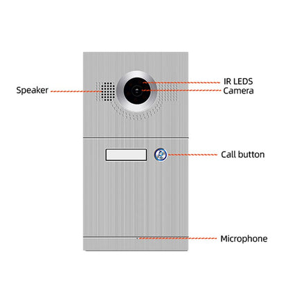 Anjielo 1080P/AHD Video Doorbell Single Doorbell Infrared Camera High Resolution 1 Button Call Panel Camera IP65 Waterproof