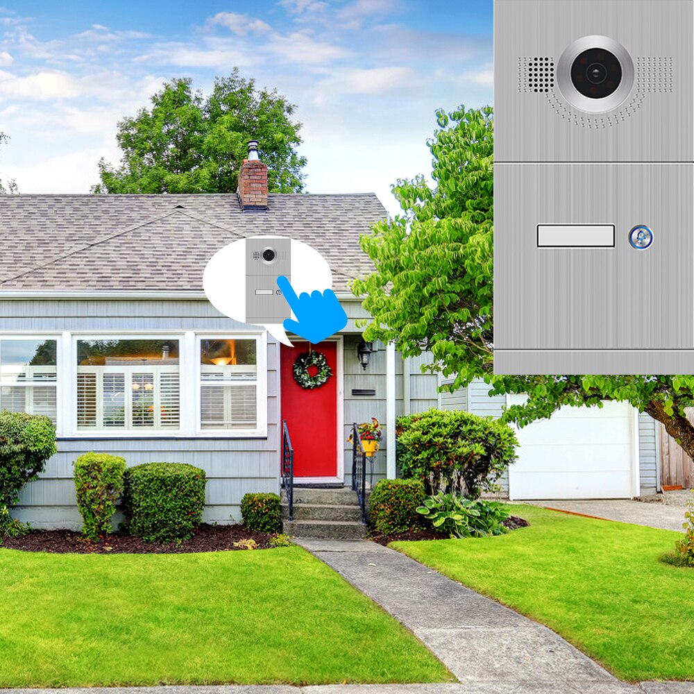 Anjielo 1080P/AHD Video Doorbell Single Doorbell Infrared Camera High Resolution 1 Button Call Panel Camera IP65 Waterproof