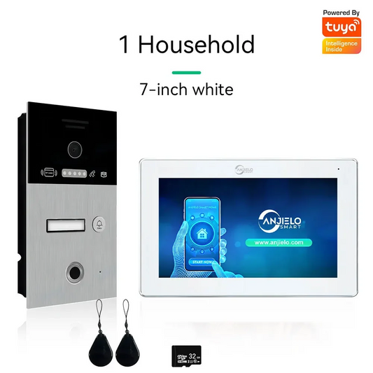 Anjielo smart video intercom 7/10 inch screen and 1080P 1/2/3 floor WIFI doorbell tuya home apartment video intercom equipment