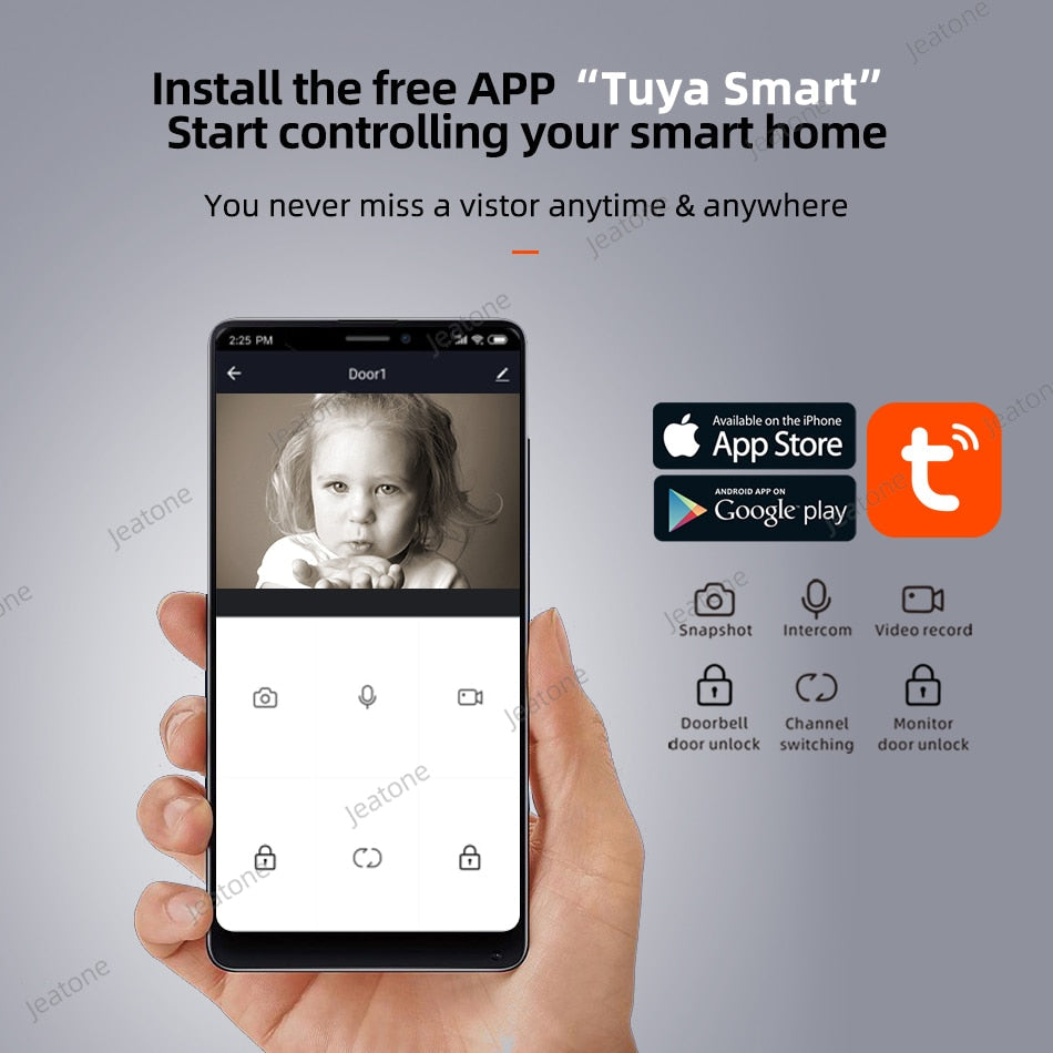 Anjielo Smart Wireless WiFi IP BOX For Analog Video Doorphone Intercom System Control 3G 4G Android iPhone Tuya APP on Smart Phone