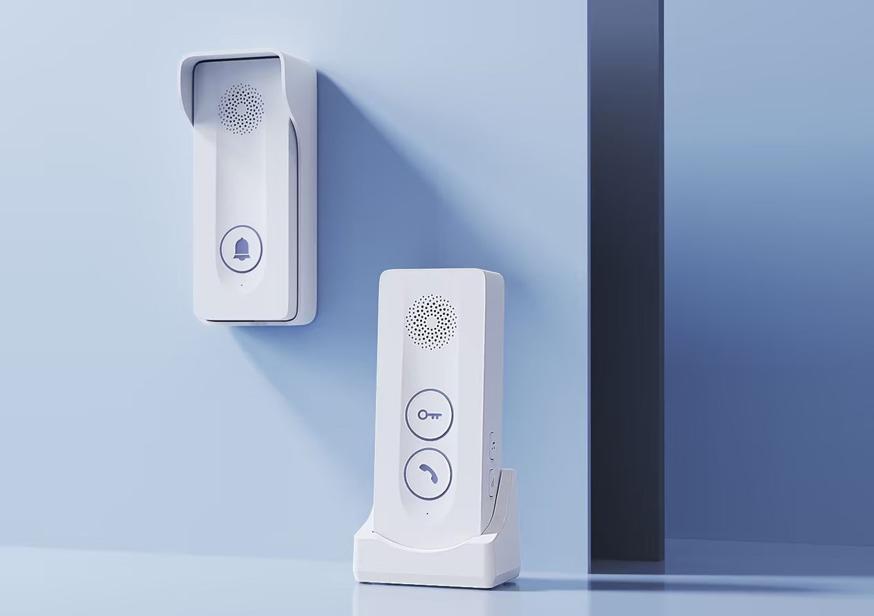 Anjielo Wireless intercom doorbell No wiring required Built-in wireless signal Two-way intercom One-touch remote unlocking