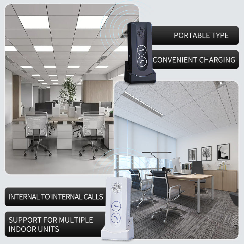 Anjielo Wireless intercom doorbell No wiring required Built-in wireless signal Two-way intercom One-touch remote unlocking
