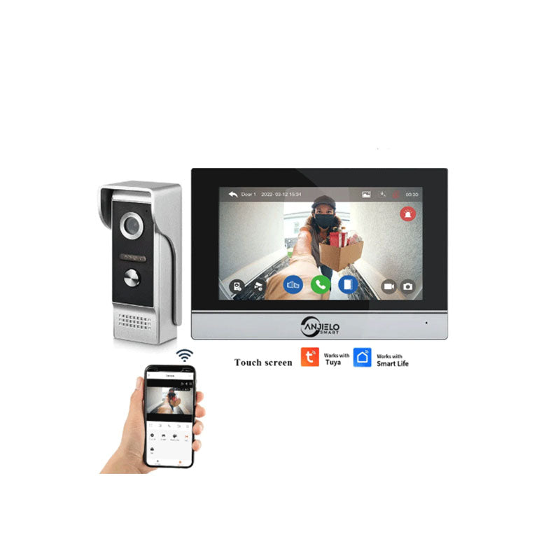 Anjielo Tuya Smart Video Intercom 1080P Security Wi-Fi Doorbell IP Camera with Motion Detection