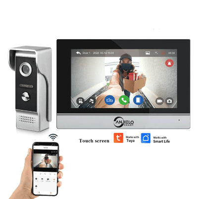 Anjielo Tuya Smart Video Intercom 1080P Security Wi-Fi Doorbell IP Camera with Motion Detection
