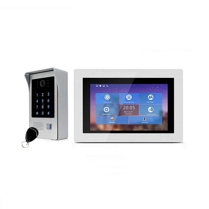 Anjielo Smart 1080P WiFi with 7 inch Touch Screen IP Video Doorbell Remote Unlock Password RFIC Card Access Control