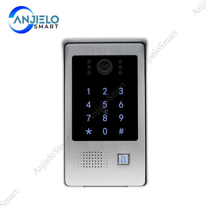 Anjielo Smart 1080P WiFi with 7 inch Touch Screen IP Video Doorbell Remote Unlock Password RFIC Card Access Control