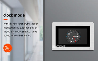 Anjielo Smart 1080P WiFi with 7 inch Touch Screen IP Video Doorbell Remote Unlock Password RFIC Card Access Control