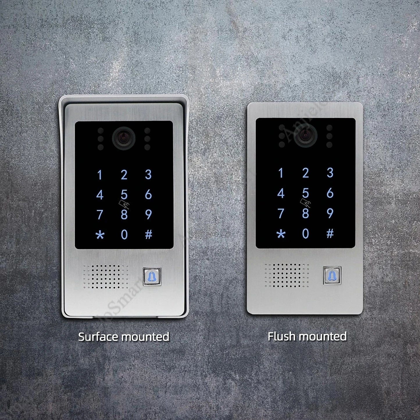 Anjielo Smart 1080P WiFi with 7 inch Touch Screen IP Video Doorbell Remote Unlock Password RFIC Card Access Control