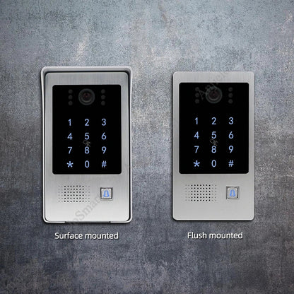 Anjielo Smart 1080P WiFi with 7 inch Touch Screen IP Video Doorbell Remote Unlock Password RFIC Card Access Control