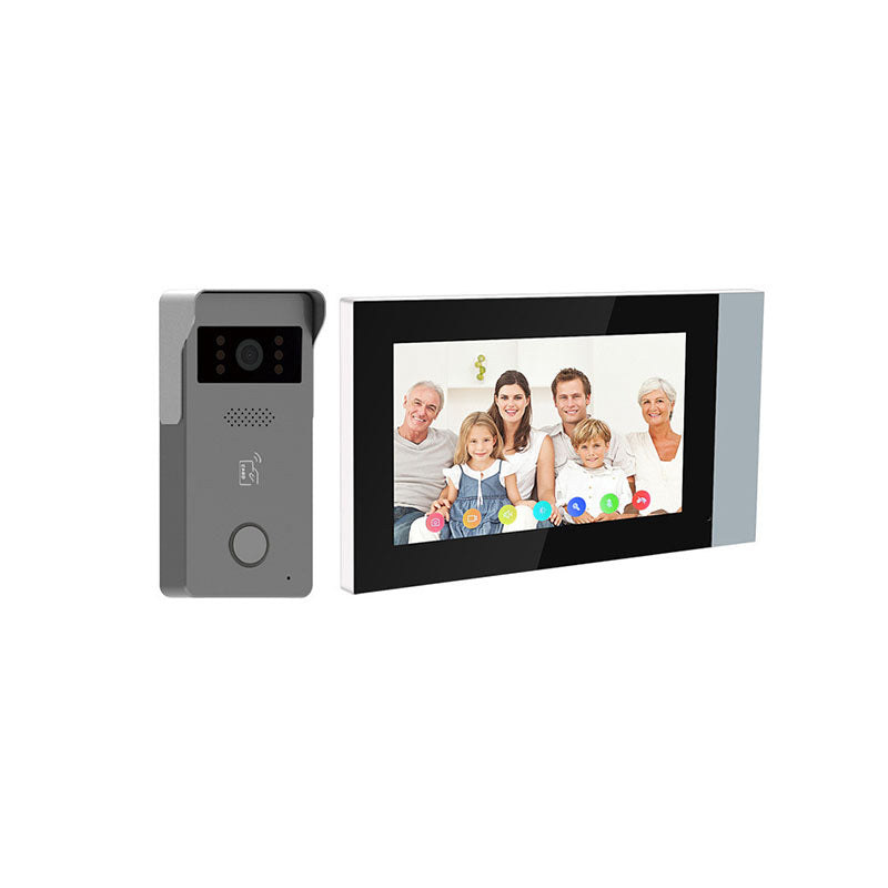 Anjielo Equipped with 1080p Full HD camera and 7-inch touch screen Two-line intercom doorbell for secure entry via IC card