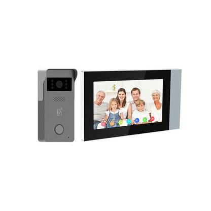 Anjielo Equipped with 1080p Full HD camera and 7-inch touch screen Two-line intercom doorbell for secure entry via IC card