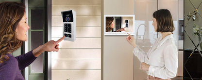 Anjielo Smart 7 Inch 2-Wire Video Intercom Camera Doorbell 1080P with Night Vision Motion Detection Home Security