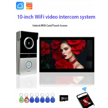Anjielo Smart Video Intercom 7/10 inch 1080P WiFi Video Door Phone with RFID Unlock IR Night Vision and Two-way