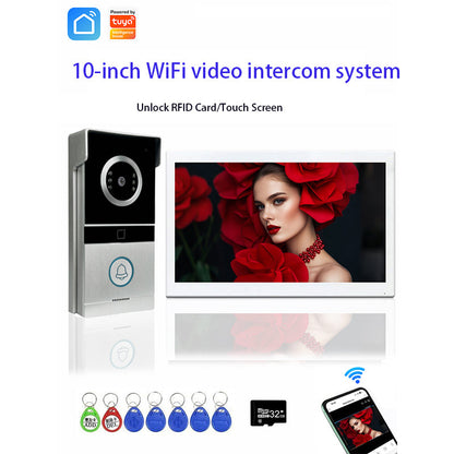 Anjielo Smart Video Intercom 7/10 inch 1080P WiFi Video Door Phone with RFID Unlock IR Night Vision and Two-way