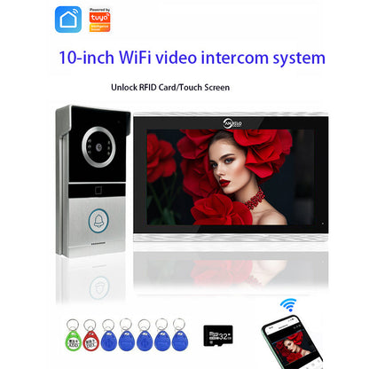 Anjielo Smart Video Intercom 7/10 inch 1080P WiFi Video Door Phone with RFID Unlock IR Night Vision and Two-way