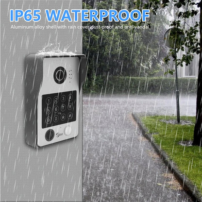 Anjielo Tuya 7/10 Inch Password Fingerprint Card Video Intercom Doorbell Touch Screen with Wired Doorbell 1080P Intercom Kit