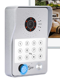 Anjielo Tuya 7/10 Inch Password Fingerprint Card Video Intercom Doorbell Touch Screen with Wired Doorbell 1080P Intercom Kit