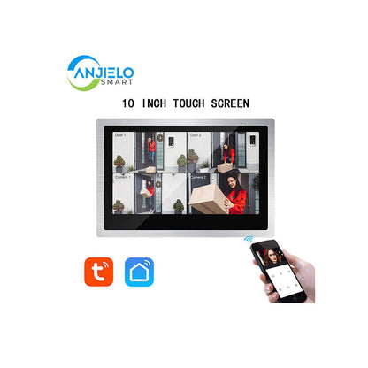 Anjielo Tuya DVR 1080P Smart Doorbell 10 Inch 1080P Video Intercom for Home Security WiFi Touch Screen