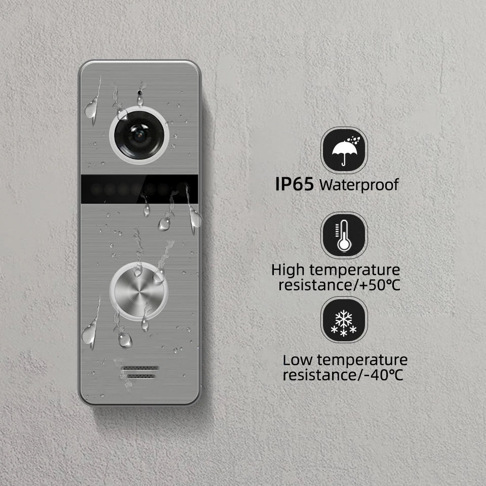 Anjielo 7-inch Tuya video intercom doorbell 1080P night vision WiFi wired video intercom suitable for home security system