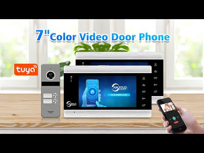 Anjielo 7-inch Tuya video intercom doorbell 1080P night vision WiFi wired video intercom suitable for home security system
