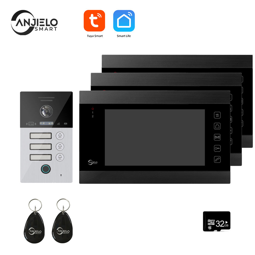 Anjielo Tuya Smart Video Intercom Video Intercom Doorbell Camera 1080P for Home Security Protection WiFi Video Intercom