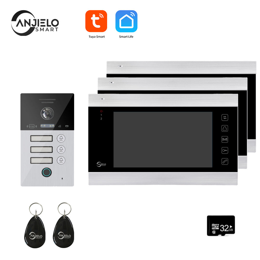 Anjielo Tuya Smart Video Intercom Video Intercom Doorbell Camera 1080P for Home Security Protection WiFi Video Intercom