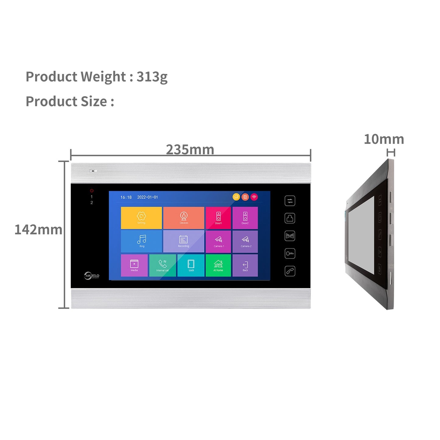 Anjielo Tuya Smart Video Intercom Video Intercom Doorbell Camera 1080P for Home Security Protection WiFi Video Intercom