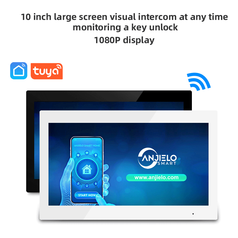 ANJIELO SMART FHD1080P Video Intercom Doorbell Touch Screen with Wired Doorbell 1080P 140° Video Intercom