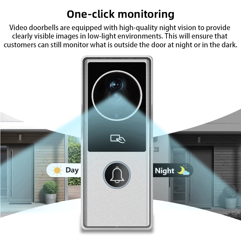 ANJIELO SMART FHD1080P Video Intercom Doorbell Touch Screen with Wired Doorbell 1080P 140° Video Intercom