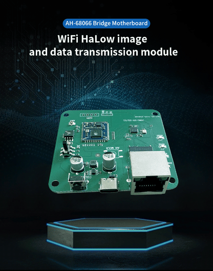 Anjielo WiFi HaLow+WiFi module Type-C interface power supply long distance wall transmission module wifi halow motherboard