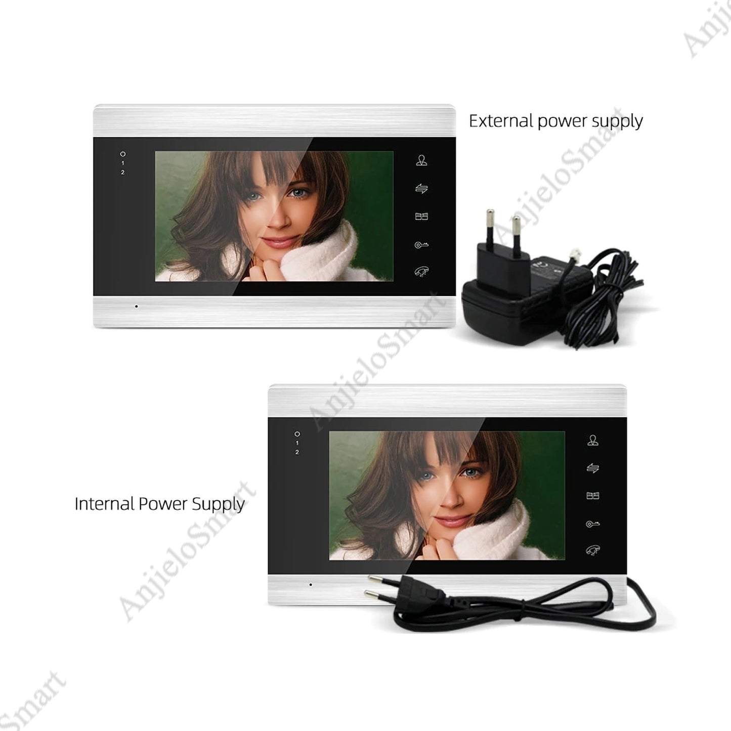 Anjielo 1080P Tuya WiFi Video Doorbell Intercom Unlock Motion Detection Access Control Kit