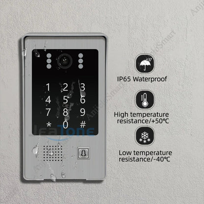Anjielo 1080P Tuya WiFi Video Doorbell Intercom Unlock Motion Detection Access Control Kit