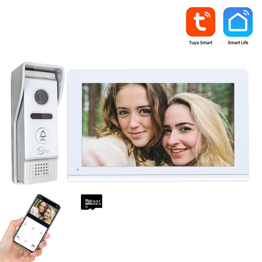 Anjielo Tuya Video Doorbell with 1080p HD Surveillance Video Intercom for Houses and Apartments