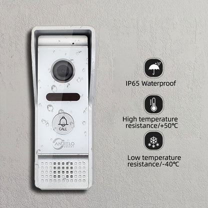 Anjielo 7 Inch Surveillance Video Doorbell with Camera 1080P Motion Detection Tuya Video Intercom System for Home Security