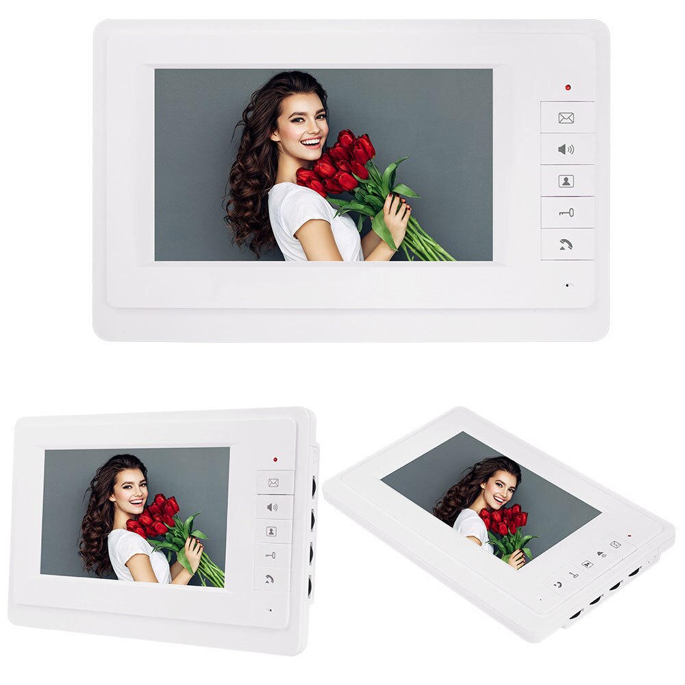 Anjielo 7 Inch Wired Video Intercom for Apartment Security Support Card Password Unlock RFID Video Camera Doorbell Intercom System