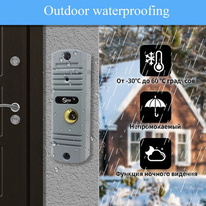 Anjielo 7-inch outdoor video doorbell for home night vision unlocking metal doorbell rugged and durable video intercom system