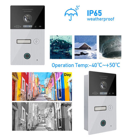 Anjielo Smart WIFI 7-inch Video Doorbell Intercom System Unlock 1080P Screen Video Doorbell Monitoring Motion Detection Home Security Intercom System