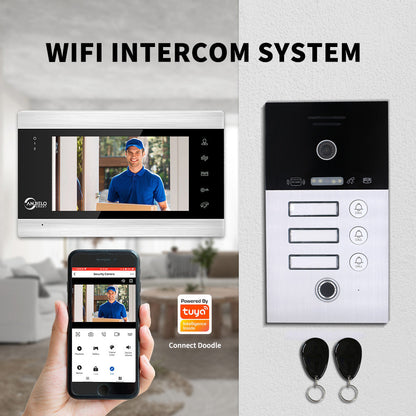 Anjielo 7-inch apartment WIFI video intercom 1080P video doorbell 1/2/3 floor WIFI doorbell Tuya video intercom